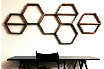 Desgrar Vägghylla 40x37 cm - Brun - Products - Förvaring - Småförvaring - Väggförvaring