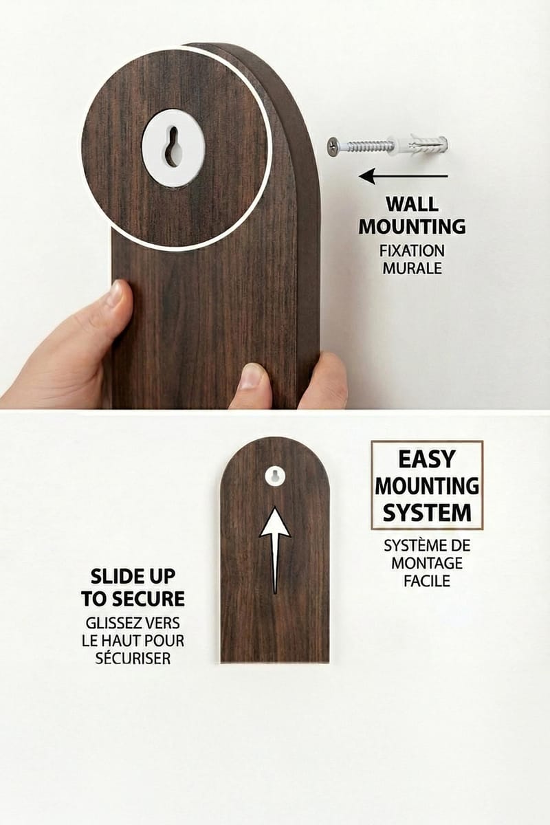 Hasina Vägghylla 26x35x13 cm - Wenge - Products - Förvaring - Småförvaring - Väggförvaring