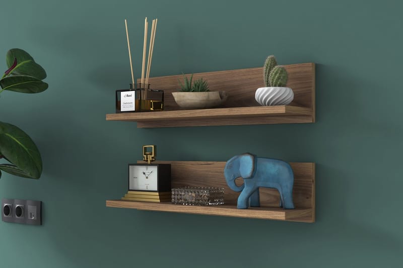 Herleride Vägghylla 13x60 cm - Valnöt - Products - Förvaring - Småförvaring - Väggförvaring