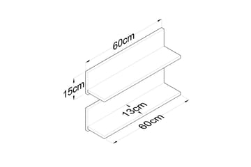Herleride Vägghylla 13x60 cm - Valnöt - Products - Förvaring - Småförvaring - Väggförvaring
