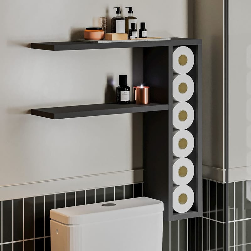 Hollowmere Vägghylla 60x61,8x15 cm - Antracit - Products - Förvaring - Småförvaring - Väggförvaring