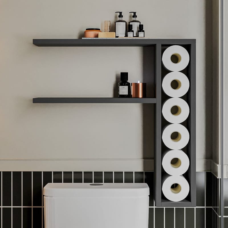 Hollowmere Vägghylla 60x61,8x15 cm - Antracit - Products - Förvaring - Småförvaring - Väggförvaring