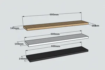 Lakasha Vägghylla 2 cm - Antracit - Products - Förvaring - Småförvaring - Väggförvaring