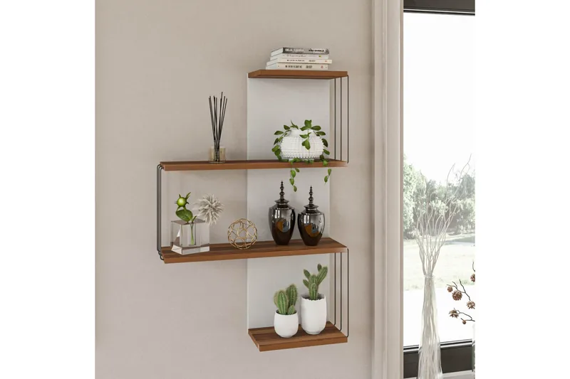 Ljusfors Vägghylla 96x65 cm - Natur/Vit - Products - Förvaring - Småförvaring - Väggförvaring