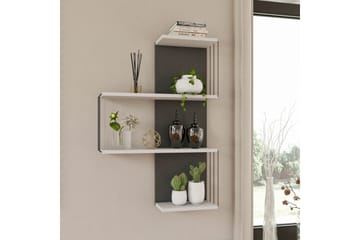 Ljusfors Vägghylla 96x65 cm - Vit/Antracit - Products - Förvaring - Småförvaring - Väggförvaring