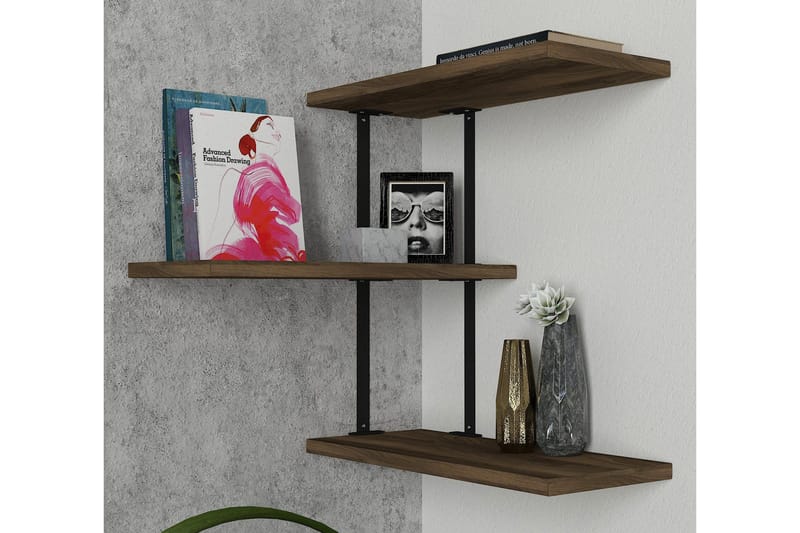 Mohed Vägghylla 45 cm - Brun/Svart - Products - Förvaring - Småförvaring - Väggförvaring