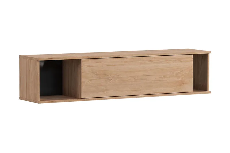 Querty Vägghylla 135x30x30 cm - Natur/Svart - Products - Förvaring - Småförvaring - Väggförvaring