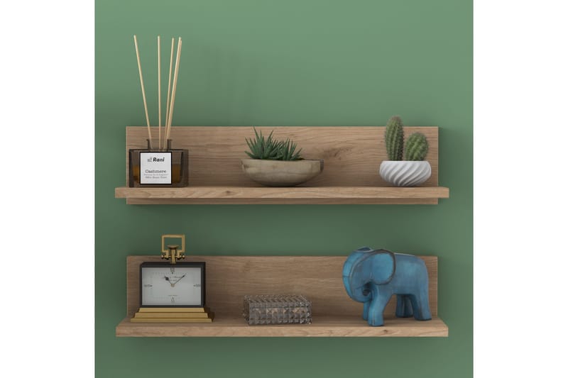 Ramulu Vägghylla 60 cm - Valnöt/Vit - Products - Förvaring - Småförvaring - Väggförvaring