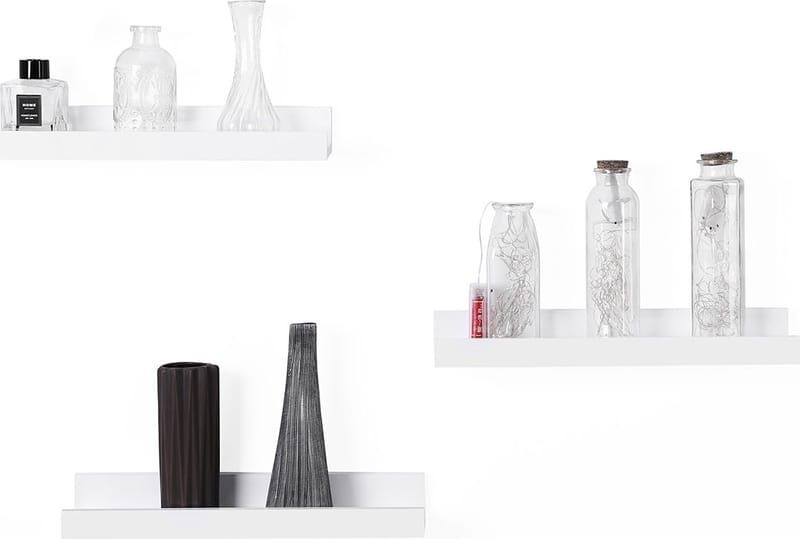 Suwon vägghylla 38 cm, 3-pack - Vit, Vit