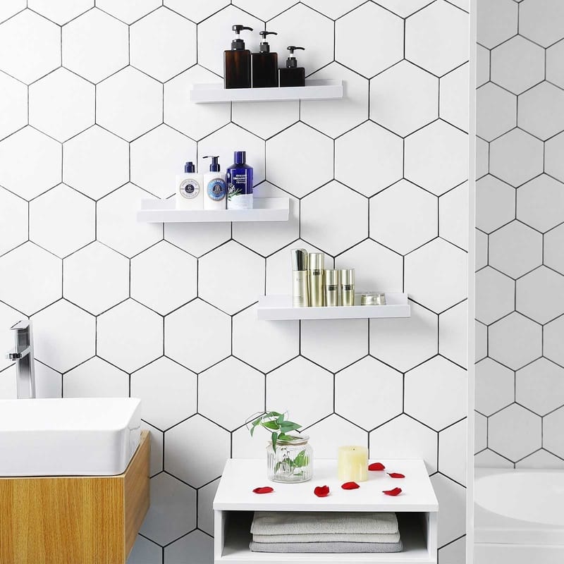 Suwon vägghylla 38 cm, 3-pack - Vit - Vit - Products - Förvaring - Småförvaring - Väggförvaring