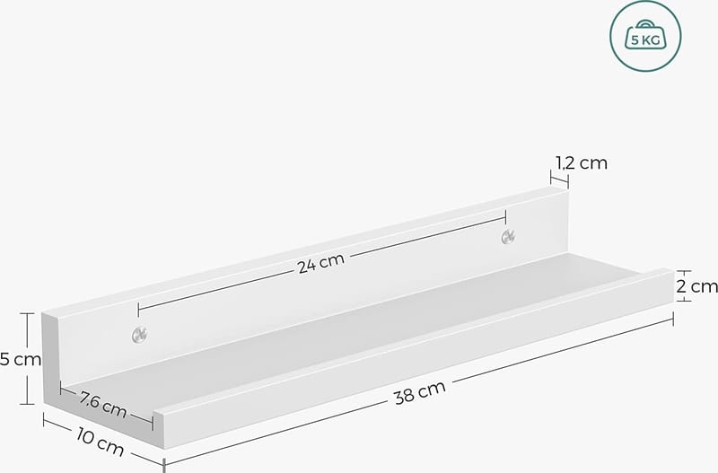 Suwon vägghylla 38 cm, 3-pack - Vit - Vit - Products - Förvaring - Småförvaring - Väggförvaring
