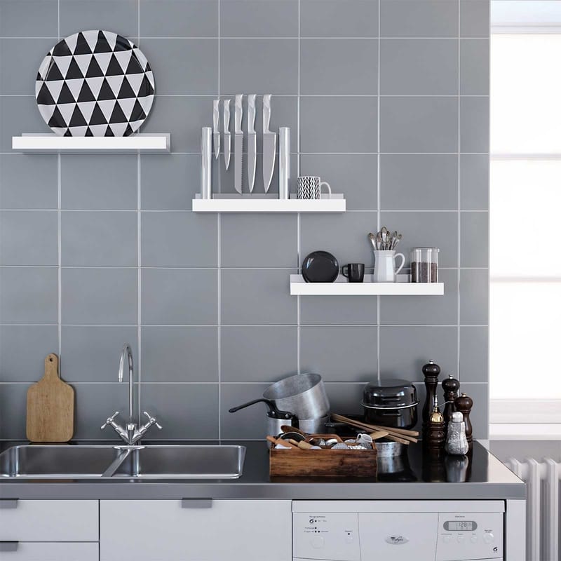 Suwon vägghylla 38 cm, 3-pack - Vit - Vit - Products - Förvaring - Småförvaring - Väggförvaring