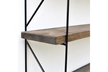 Vägghylla 15x60 cm - Valnöt/Svart - Products - Förvaring - Småförvaring - Väggförvaring