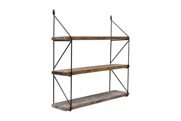 Vägghylla 15x60 cm - Valnöt/Svart - Products - Förvaring - Småförvaring - Väggförvaring