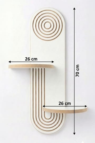 Virlin Vägghylla 26x35x13 cm - Vit - Products - Förvaring - Småförvaring - Väggförvaring