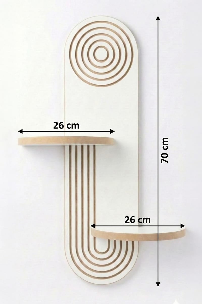 Virlin Vägghylla 26x35x13 cm - Vit - Products - Förvaring - Småförvaring - Väggförvaring