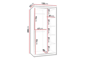 Tallmo Garderob m. Spegel 120x200 cm - Products - Förvaring - Garderober & garderobssystem