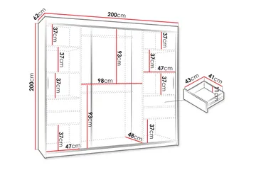 Tallmo Garderob m. Spegel 200x200 cm - Products - Förvaring - Garderober & garderobssystem