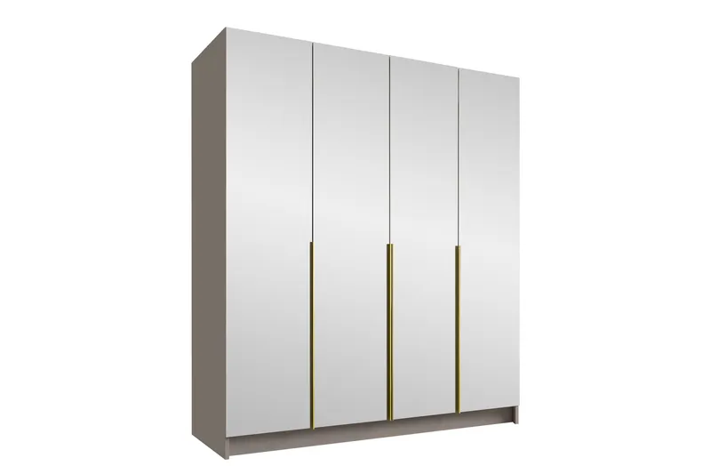 Vadstena Garderob med Spegel 200 cm - Kashmir/Guld - Products - Förvaring - Garderober & garderobssystem