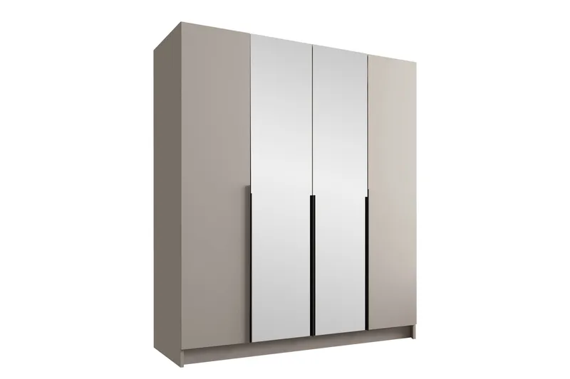 Vadstena Garderob med Spegel 200 cm - Kashmir/Svart - Products - Förvaring - Garderober & garderobssystem