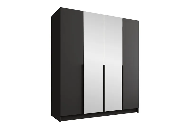 Vadstena Garderob med Spegel 200 cm - Svart - Products - Förvaring - Garderober & garderobssystem