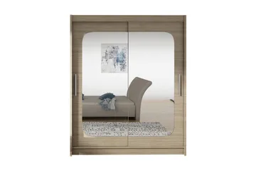 West Garderob 150x58x200 cm LED-belysning - Beige - Products - Förvaring - Garderober & garderobssystem