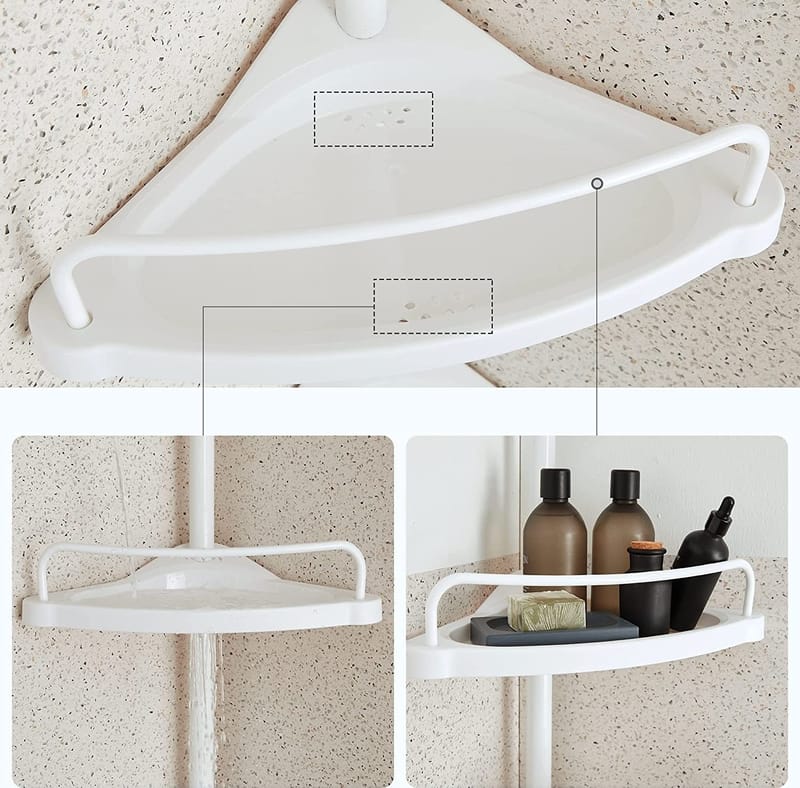 Abarema duschhylla - Vit - Vit - Products - Inredning - Badrumsinredning - Handdukshållare