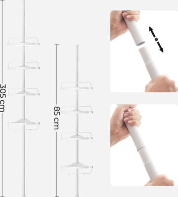 Abarema duschhylla - Vit - Vit - Products - Inredning - Badrumsinredning - Handdukshållare