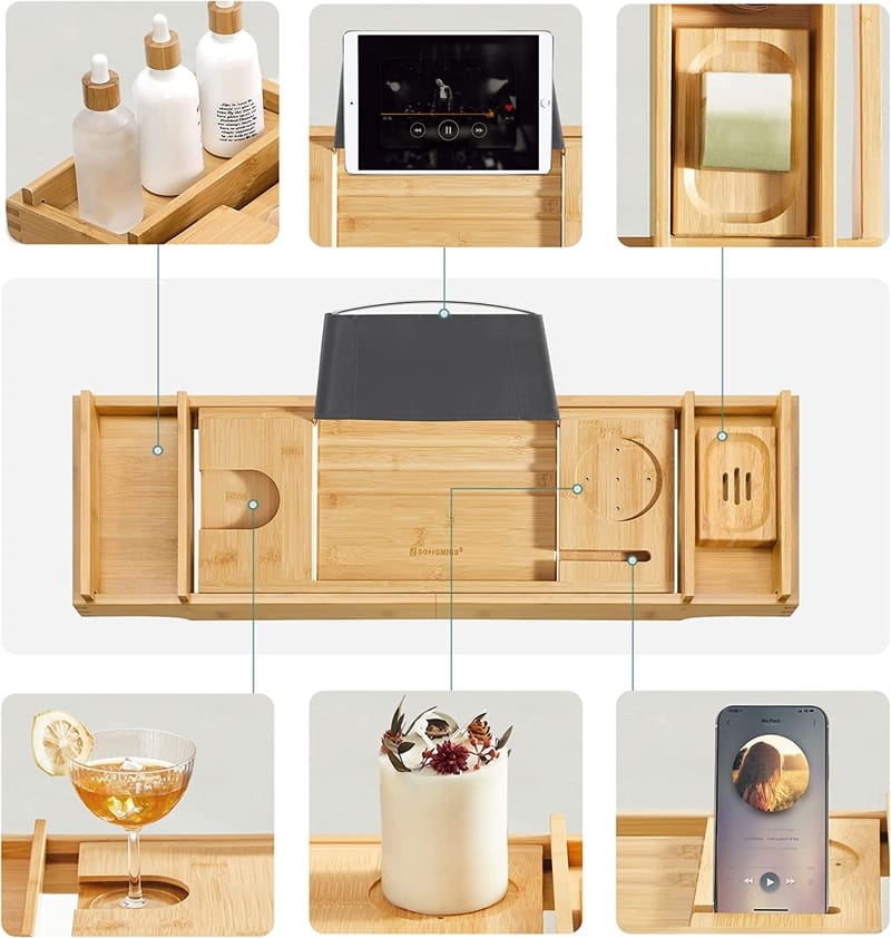 Okra badkarsbricka - Beige - Beige - Products - Inredning - Badrumsinredning - Badkarshylla