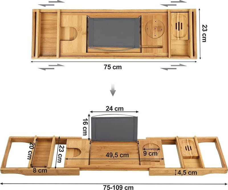 Okra badkarsbricka - Beige - Beige - Products - Inredning - Badrumsinredning - Badkarshylla