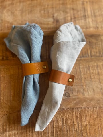 Servettring läder med platt spänne - brun - Products - Inredning - Dekoration & inredningsdetaljer - Bordsdekoration - Servettring