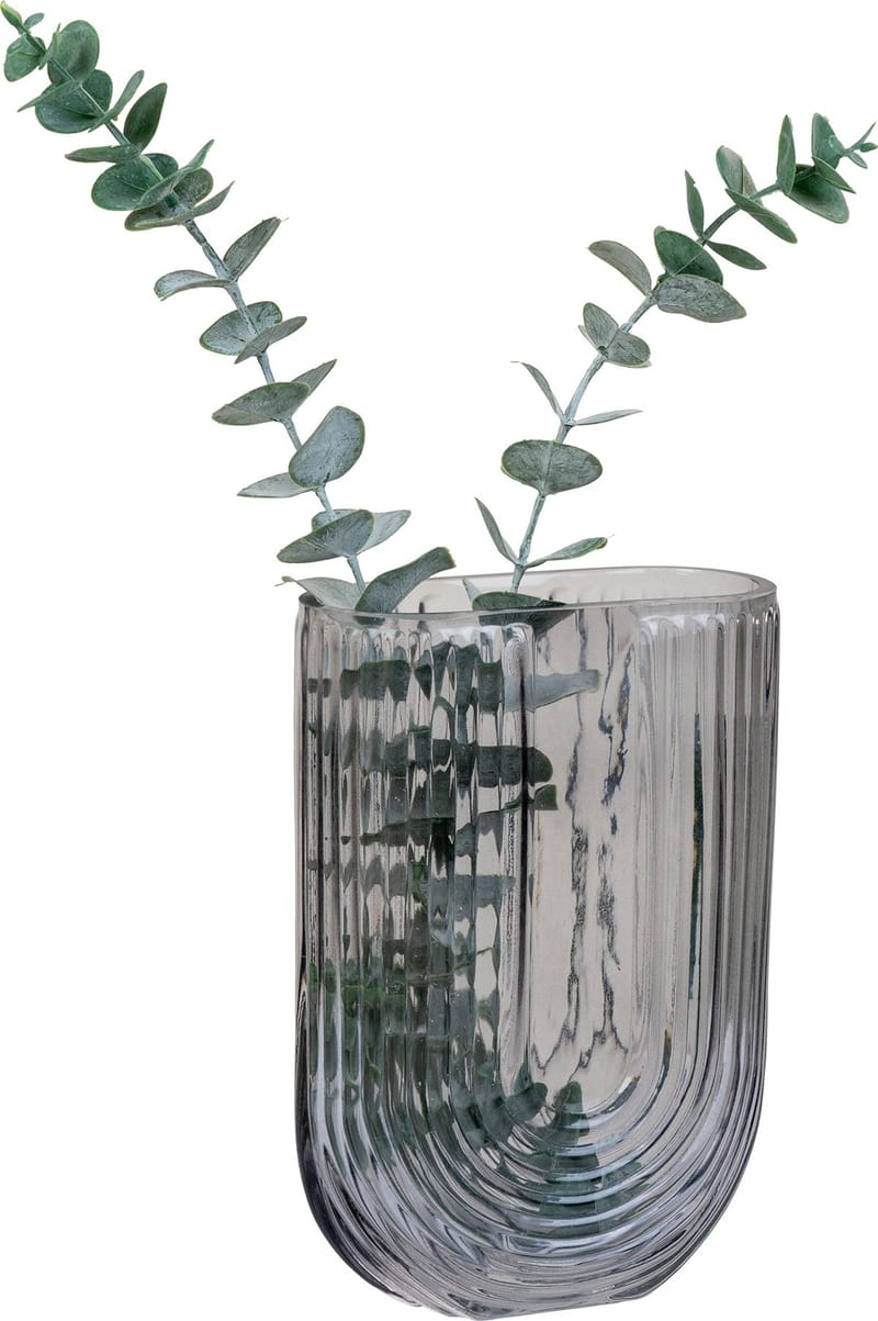 Blomvas 19 cm - rökigt glas - Products - Inredning - Dekoration & inredningsdetaljer - Vas - Blomvas