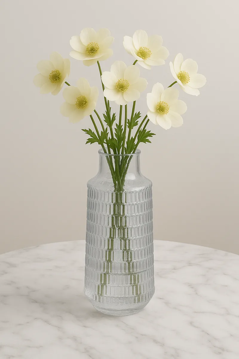 Blomvas Christel, klart glas