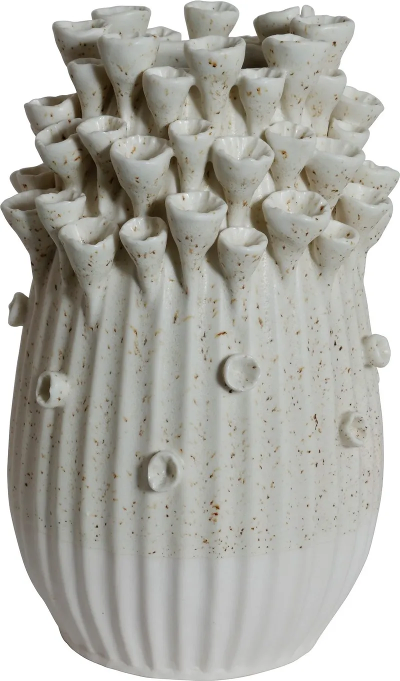 Vas Caleta H29 cm Keramik, vit