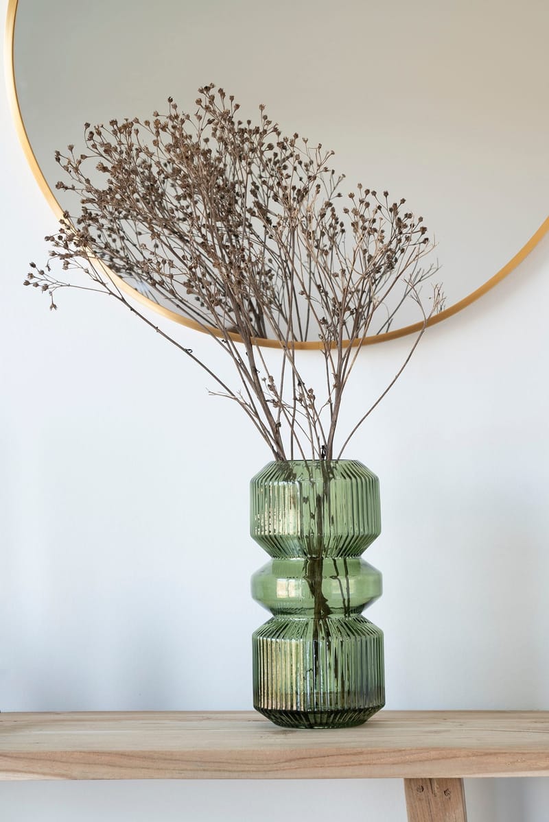 Vas Glas 24,5 cm - grön - Products - Inredning - Dekoration & inredningsdetaljer - Vas - Blomvas