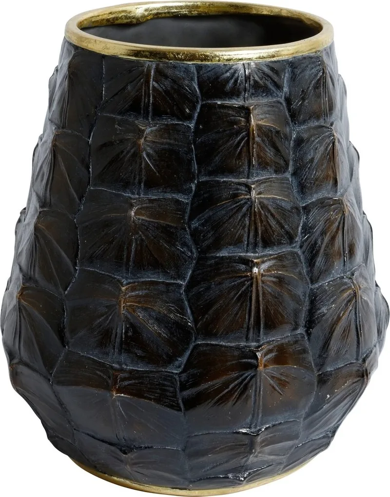 Vas Sköldpadda Svart Keramik, 24 cm