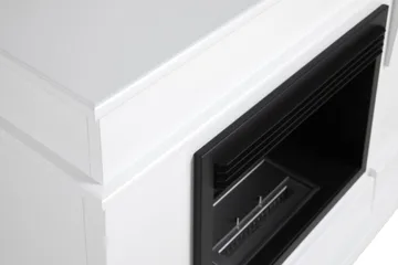 Route Braskamin Bioetanol Fristående MDF - Vit/Svart/Rostfritt Stål - Products - Inredning - Kaminer - Kamin utan skorsten - Etanolkamin