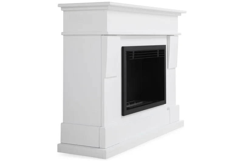 Route Braskamin Bioetanol Fristående MDF - Vit/Svart/Rostfritt Stål - Products - Inredning - Kaminer - Kamin utan skorsten - Etanolkamin