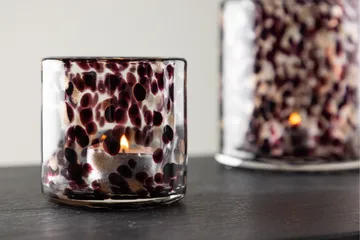 Glora Ljuslykta 8x8 cm - Svart - Products - Inredning - Ljus & dofter - Ljusstakar & ljuslyktor