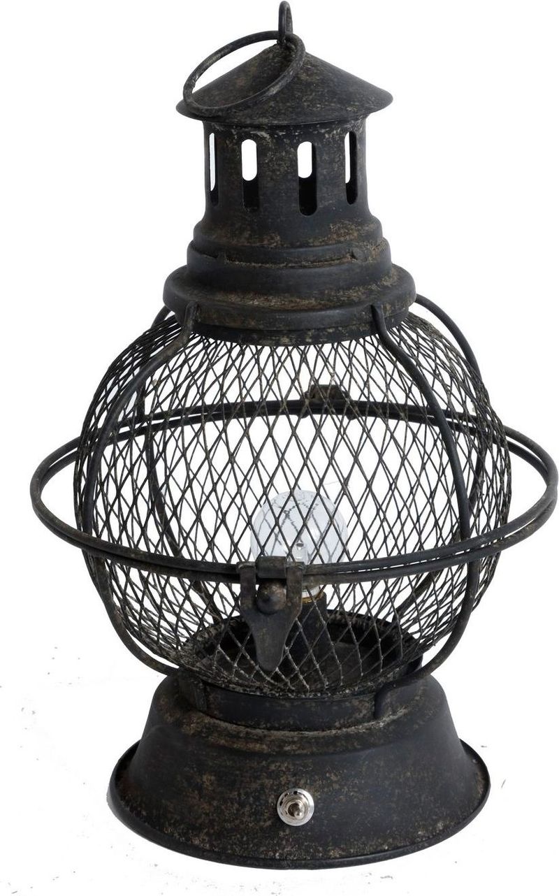 Ljuslykta Sjö Elektrisk Vintage Metall - 24 cm - Products - Inredning - Ljus & dofter - Ljusstakar & ljuslyktor