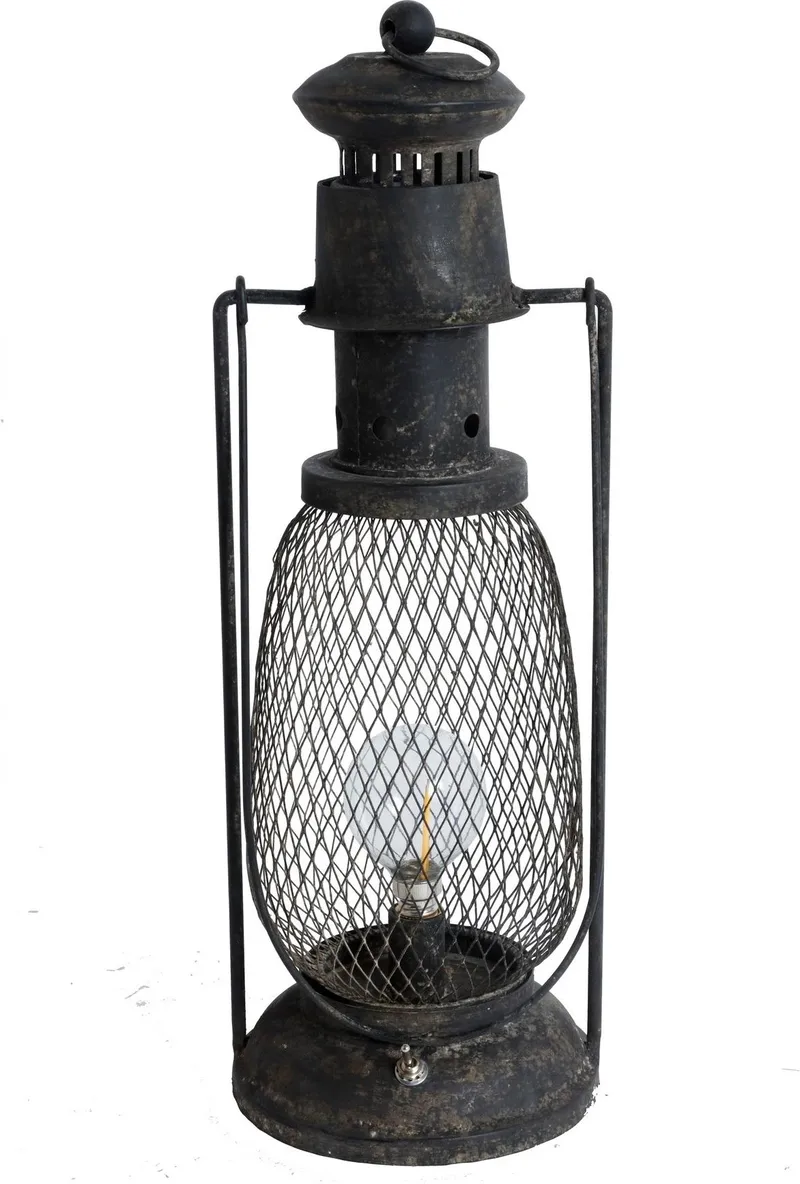 Ljuslykta Sjö Elektrisk Vintage Metall, 37 cm