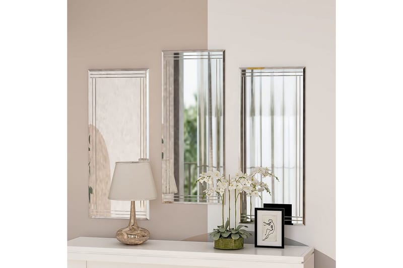 Dekorativt Spegelset (3 Delar) Heba Buhem Transparent - Ivory - Products - Inredning - Spegel - Hallspegel