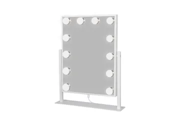 Glow Liten Sminkspegel på fot 36,5 cm med LED Belysning/Lampor Holywood spegel - Vit - Products - Inredning - Spegel - Sminkspegel