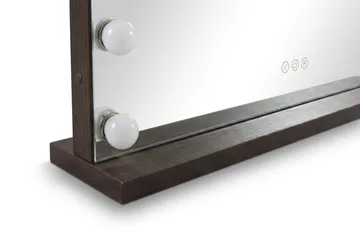 Glow Stor sminkspegel 80 cm med belysning lampor - Hollywood spegel med USB-charging - Brun - Products - Inredning - Spegel - Sminkspegel
