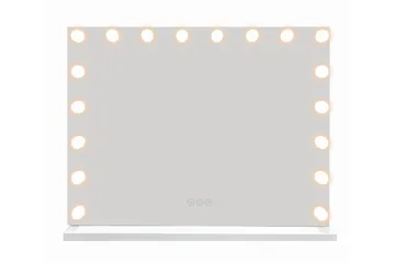 Glow Stor sminkspegel 80 cm med belysning lampor - Hollywood spegel med USB-laddning - Vit - Products - Inredning - Spegel - Sminkspegel