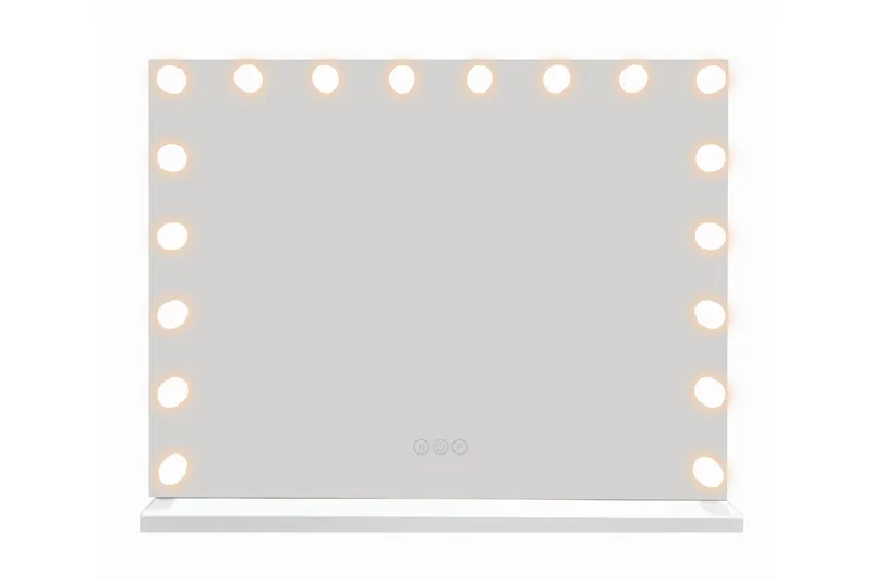 Glow Stor sminkspegel 80 cm med belysning lampor - Hollywood spegel med USB-laddning - Vit - Products - Inredning - Spegel - Sminkspegel