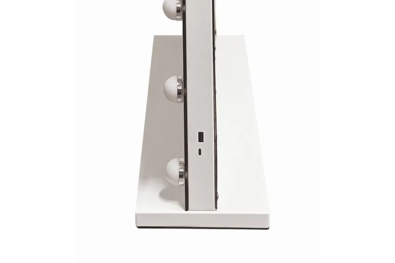 Glow Stor sminkspegel 80 cm med belysning lampor - Hollywood spegel med USB-laddning - Vit - Products - Inredning - Spegel - Sminkspegel