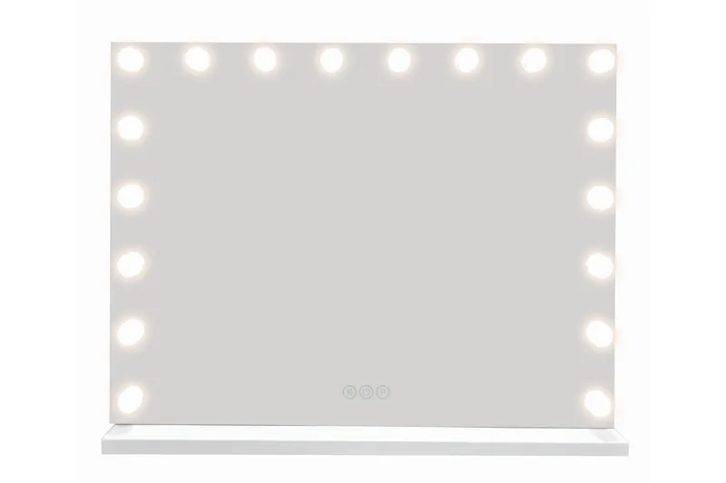 Glow Stor sminkspegel 80 cm med belysning lampor - Hollywood spegel med USB-laddning - Vit - Products - Inredning - Spegel - Sminkspegel