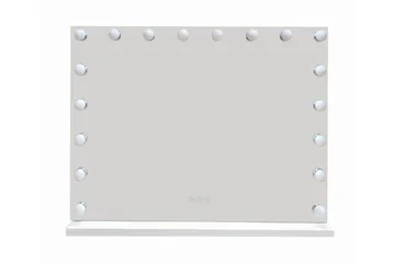 Glow Stor sminkspegel 80 cm med belysning lampor - Hollywood spegel med USB-laddning - Vit - Products - Inredning - Spegel - Sminkspegel