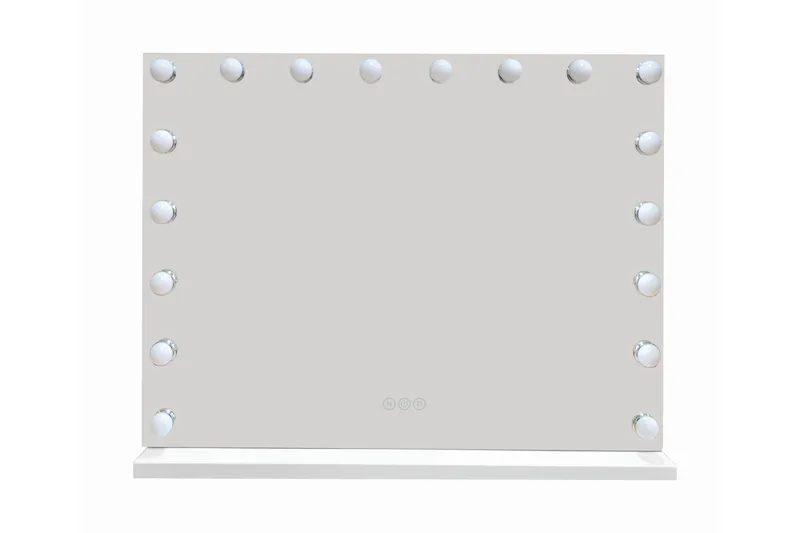 Glow Stor sminkspegel 80 cm med belysning lampor - Hollywood spegel med USB-laddning - Vit - Products - Inredning - Spegel - Sminkspegel